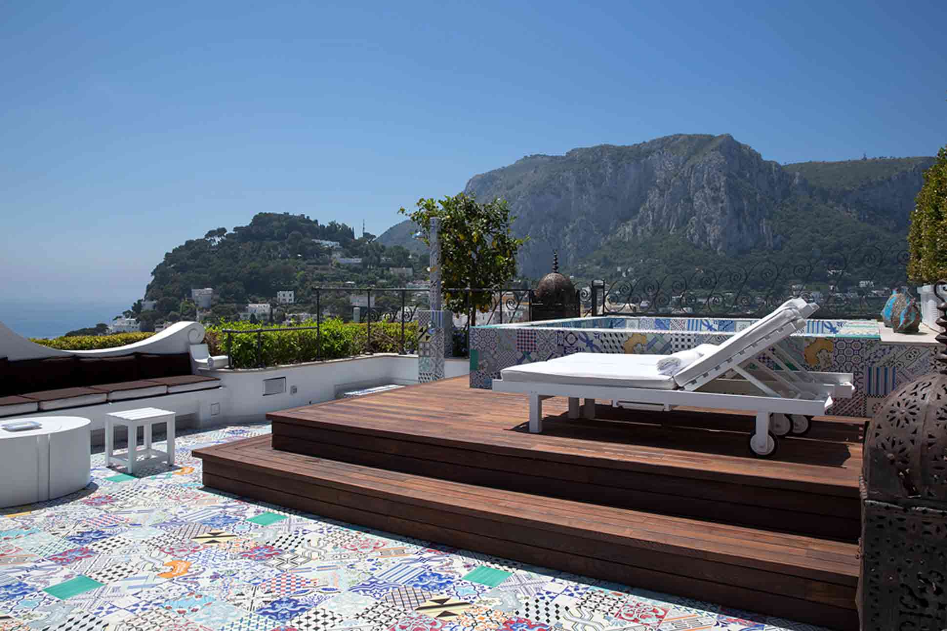 View from the Bellevue Suite at the Capri Tiberio Palace
