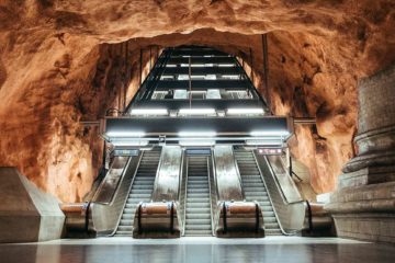 Art in the Tunnelbana Underground railway system in Stockholm, Sweden