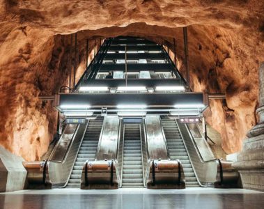 Art in the Tunnelbana Underground railway system in Stockholm, Sweden