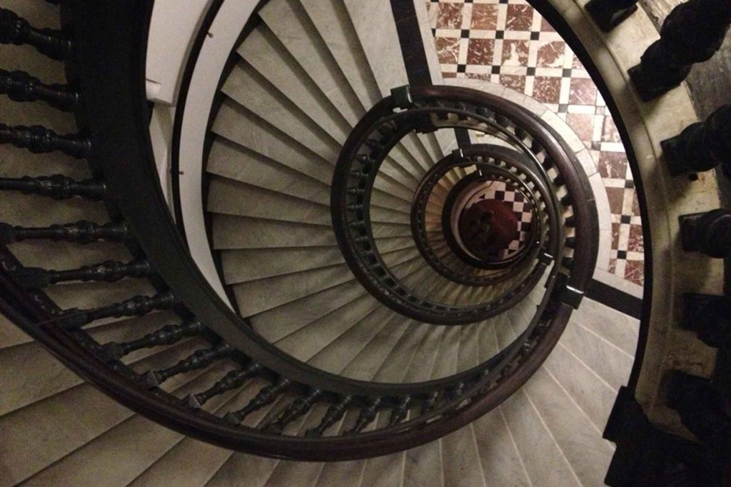 Nobis Stockholm spiral staircase