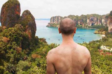 Zack Cahill goes climbing in Railay, Thailand