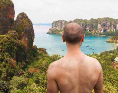 Zack Cahill goes climbing in Railay, Thailand