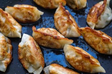 Korean dumplings at Kensington Market in Toronto, Canada