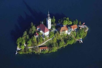 Island on Lake Bled, Slovenia