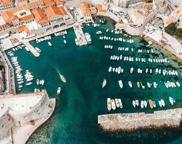 The harbour of Dubrovnik, Croatia