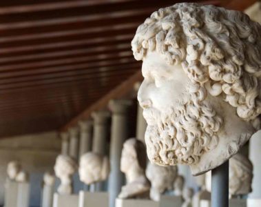 Sculptural remains in Athens, Greece