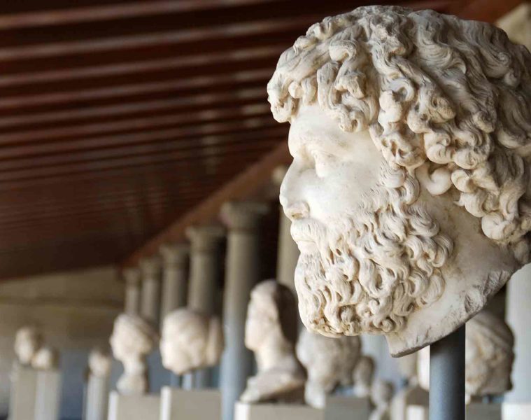 Sculptural remains in Athens, Greece
