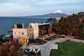 Aerial view of Hotel AWA, Puerto Varas, Chile