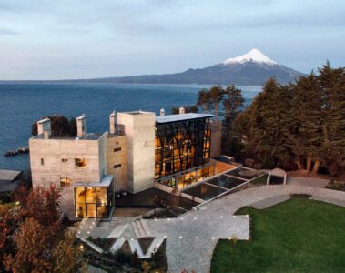 Aerial view of Hotel AWA, Puerto Varas, Chile