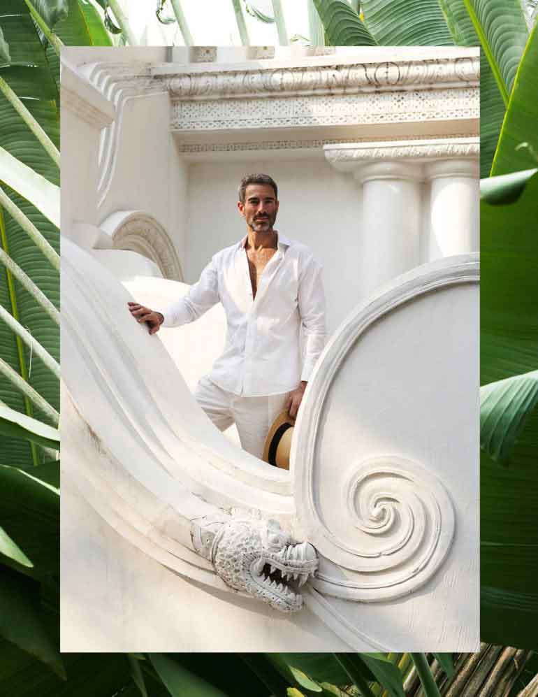 Linen shirts & trousers AGAIN & AGAIN vintage store; Panama Hat Borsalino