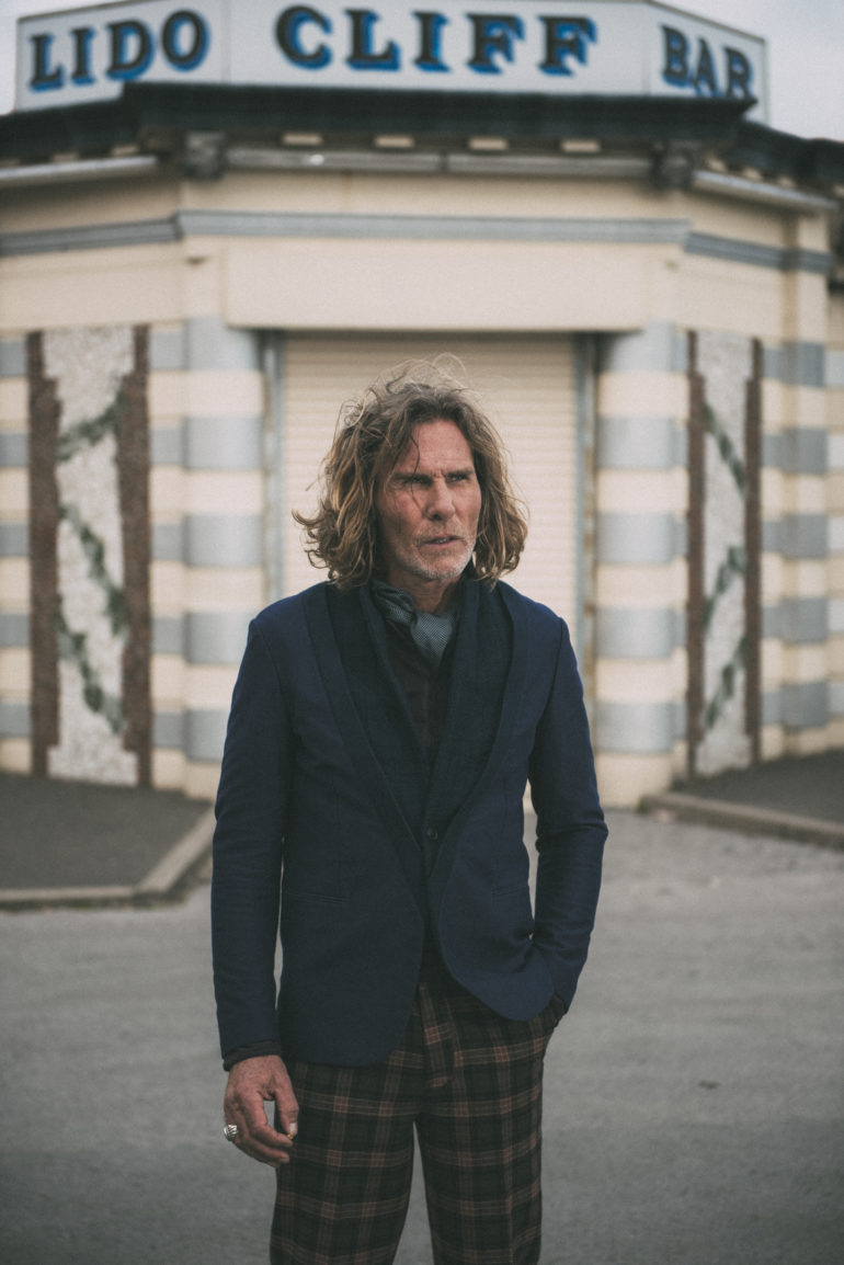 Check trousers and blazer CASELY HAYFORD, scarf and waistcoat JOHN VARVATOS