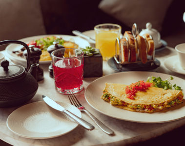 Vegan breakfast at Radio Rooftop, ME London, United Kindgom