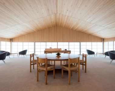 A dining table aboard guntû, Japan