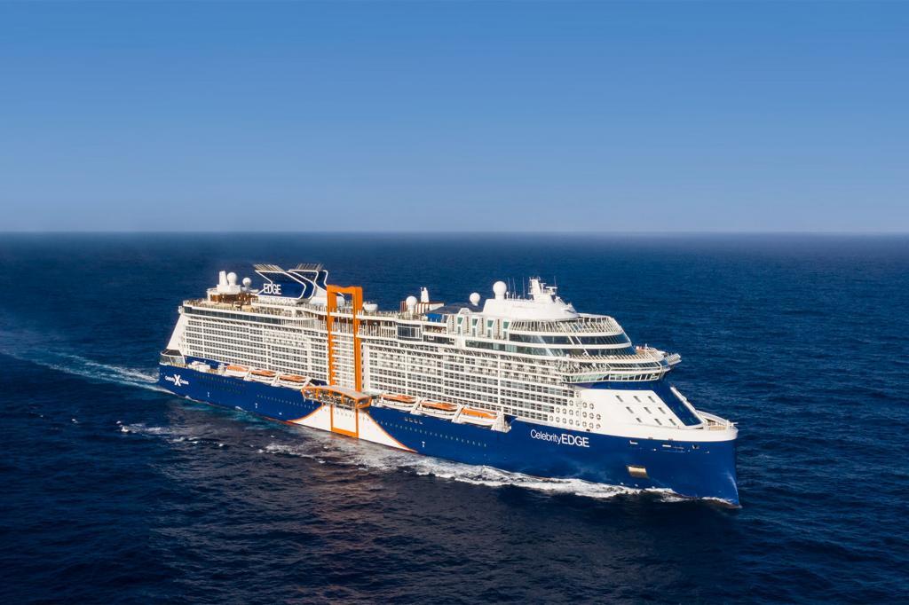 Celebrity Edge cruise ship in the Mediterranean Sea