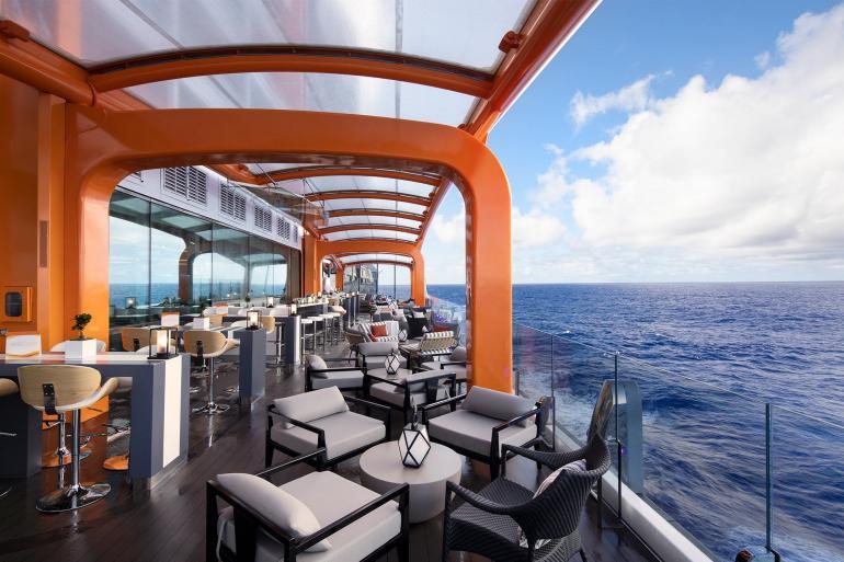 Celebrity Edge cruise ship in the Mediterranean Sea