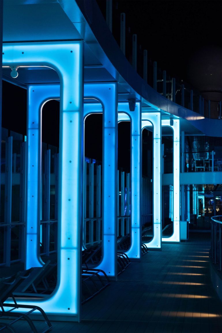 Celebrity Edge cruise ship in the Mediterranean Sea