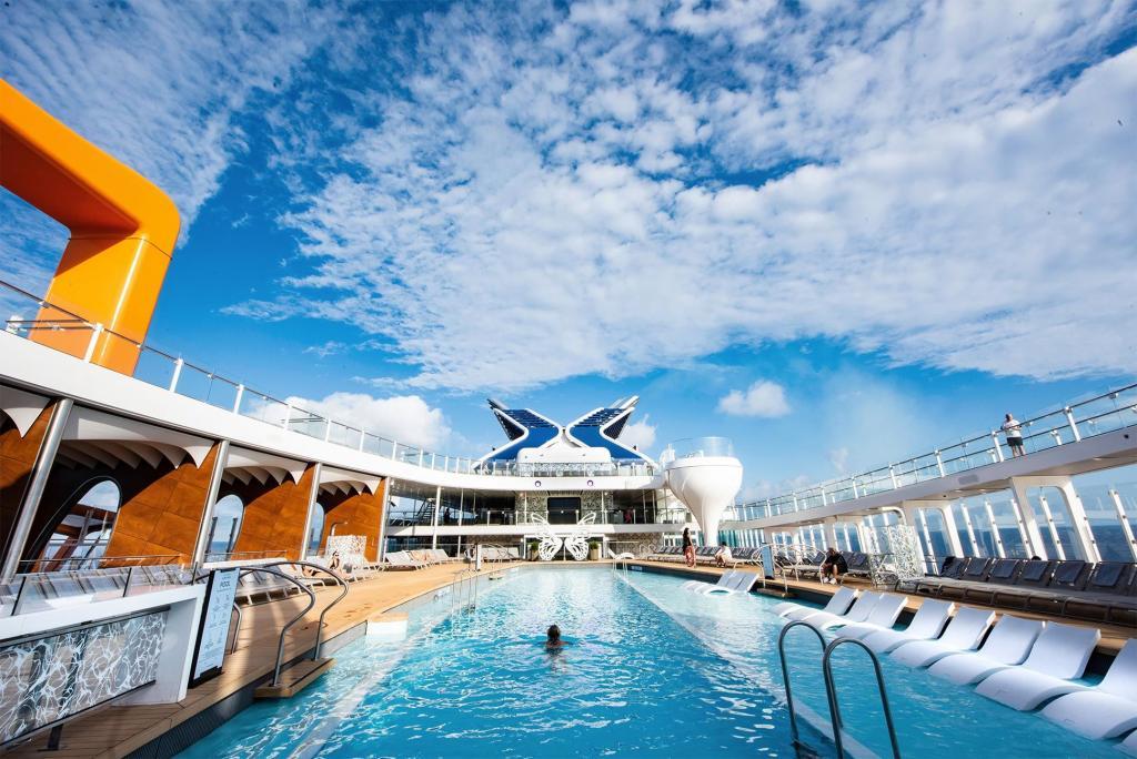 Celebrity Edge cruise ship in the Mediterranean Sea