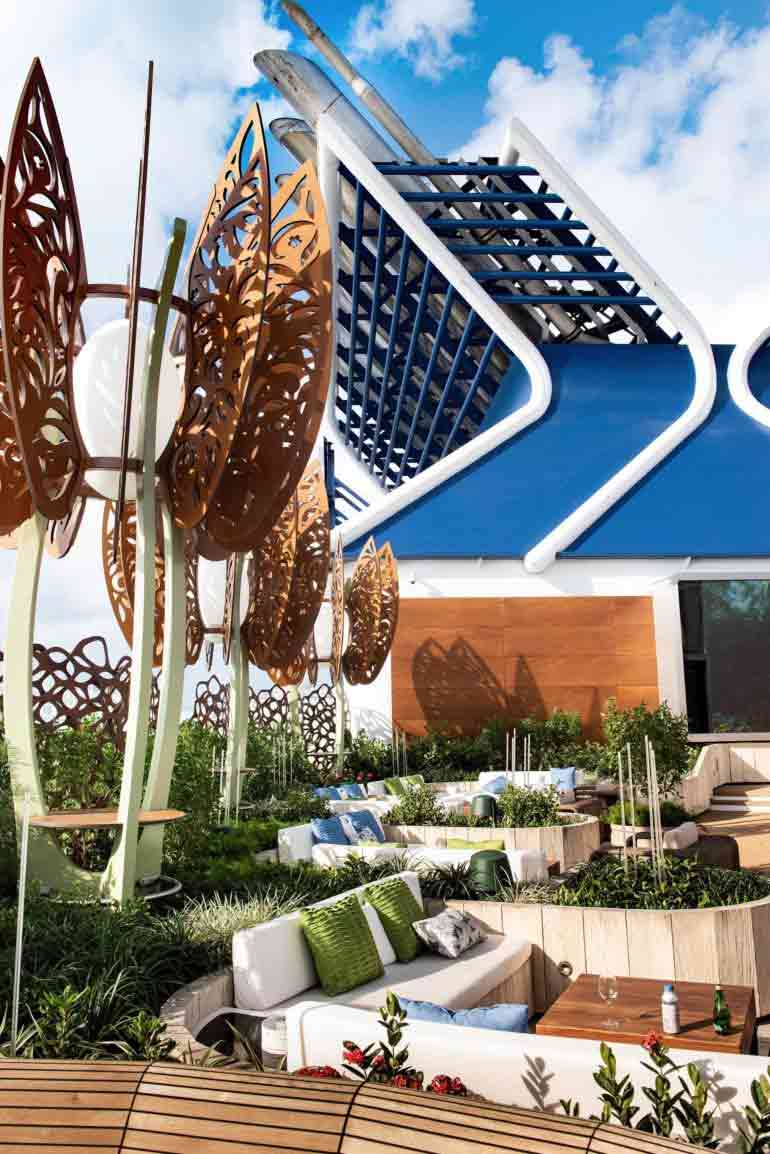 Celebrity Edge cruise ship in the Mediterranean Sea