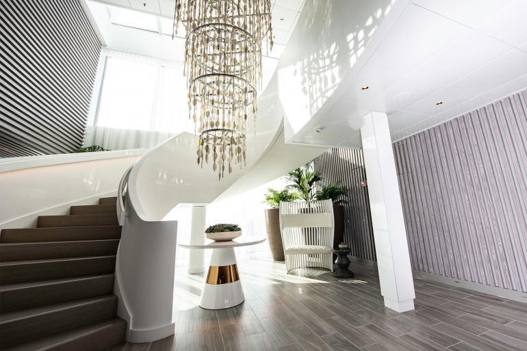 Celebrity Edge cruise ship in the Mediterranean Sea