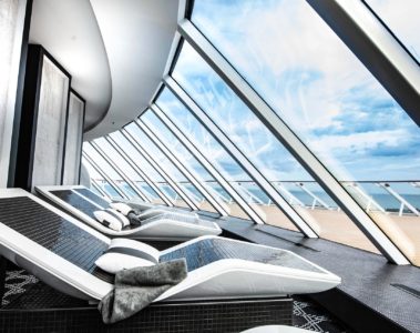 Celebrity Edge cruise ship in the Mediterranean Sea