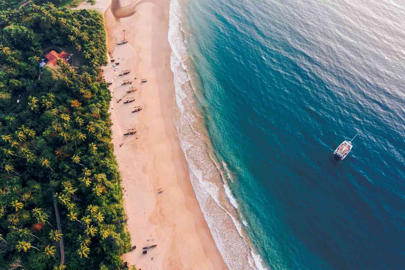 A beach on the east coast of Sri Lanka