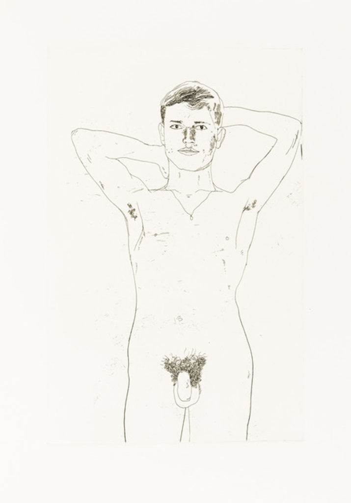 Illustrations for 14 poems by CP Cavafy by David Hockney showing at the Zebra One Gallery London