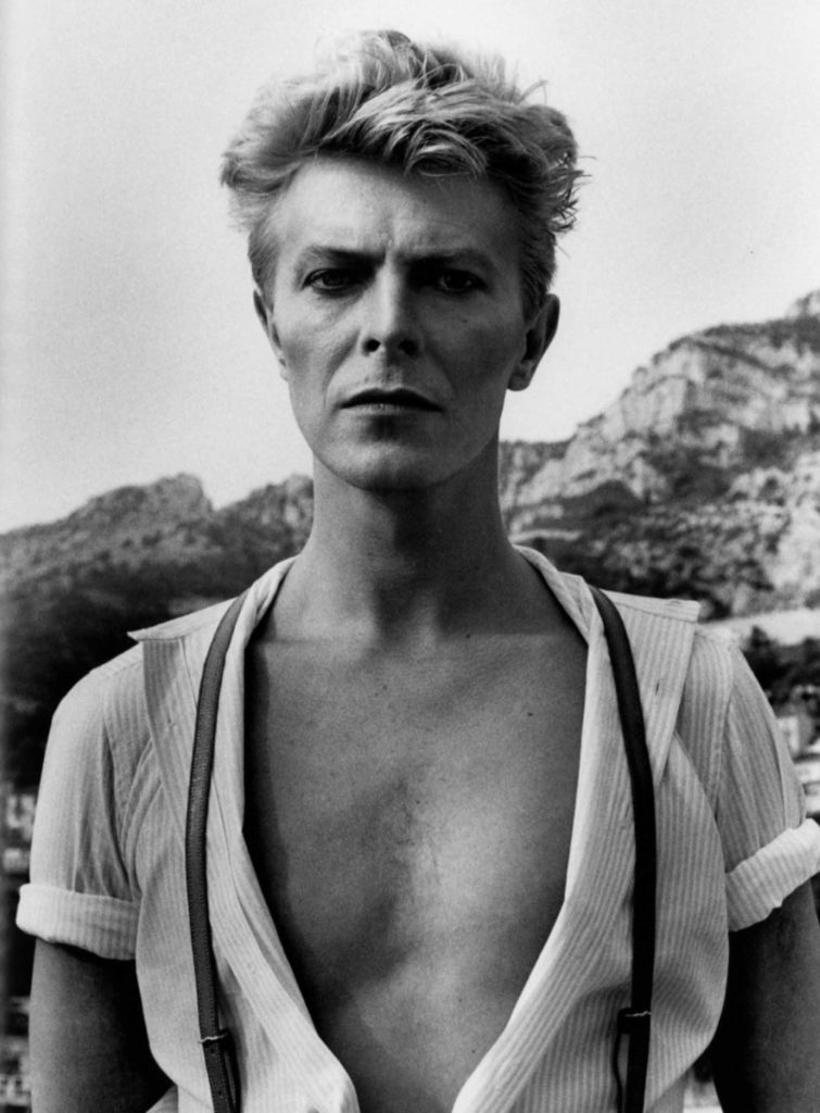 David Bowie portrait shot by Helmut Newton, Zebra One Gallery, London