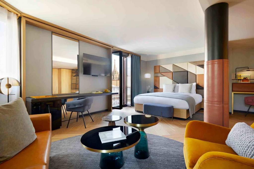 The junior suite at the Kimpton Vividora Hotel, Barcelona, Spain