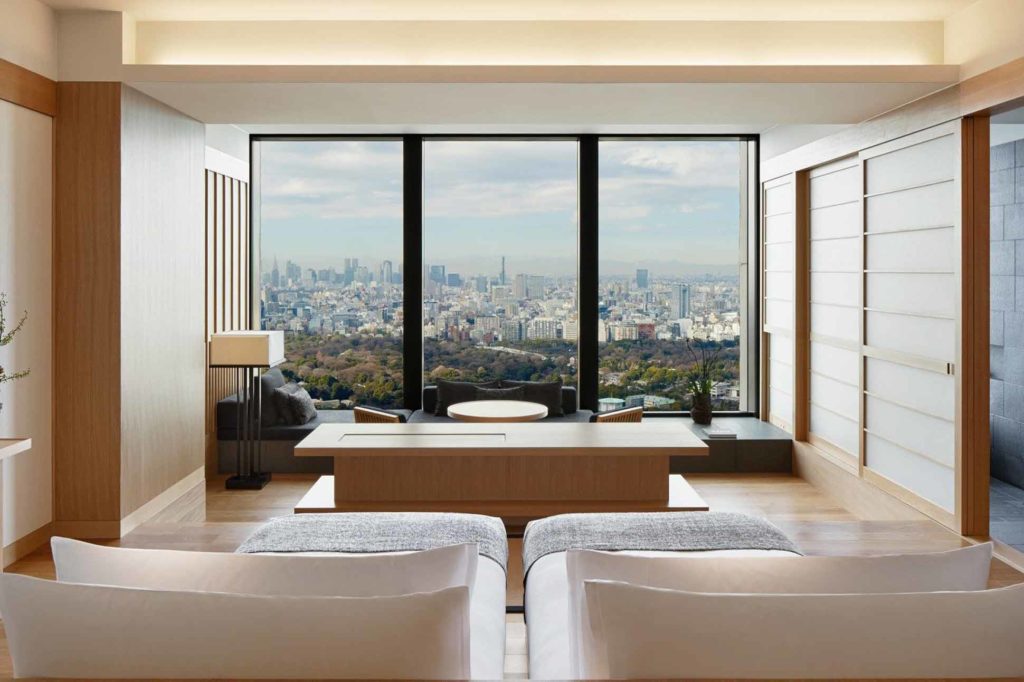 Room with a view at Aman Tokyo