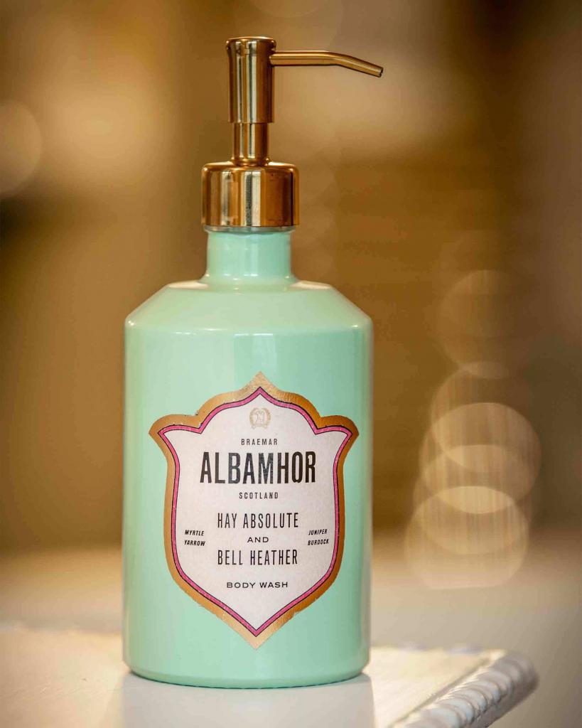 Albamhor botanical body care, available from The online shop of the Fife Arms, Braemar, Scotland