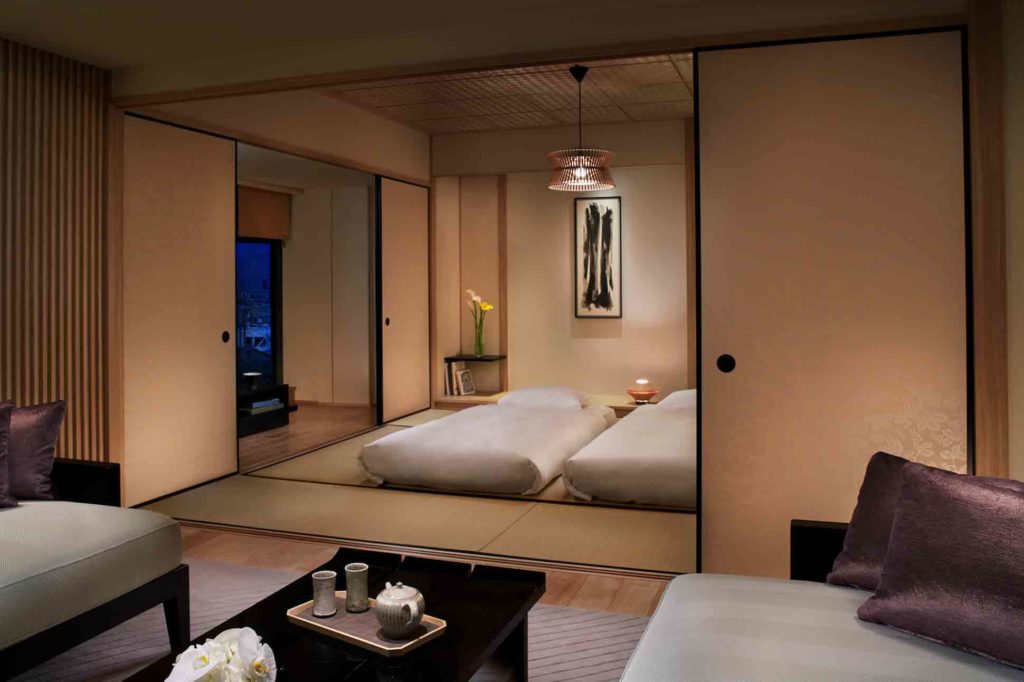 Japanese bedroom at The Ritz-Carlton Kyoto