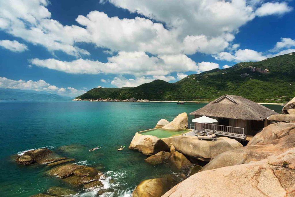 Swim at Six Senses Ninh Van Bay, Vietnam