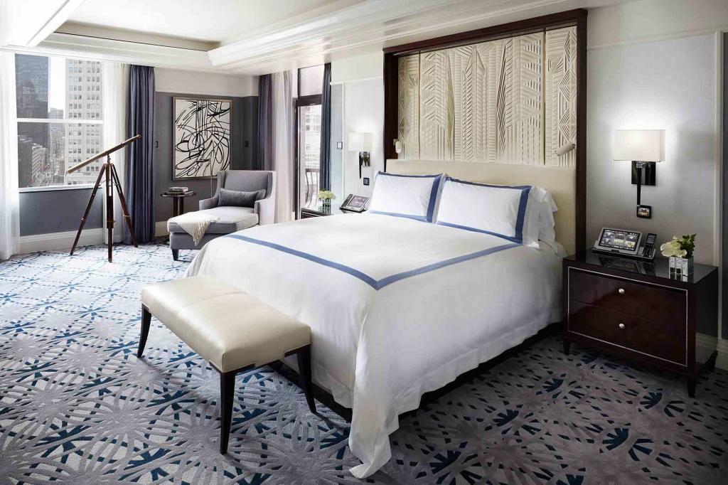 Bedroom at The Peninsula New York