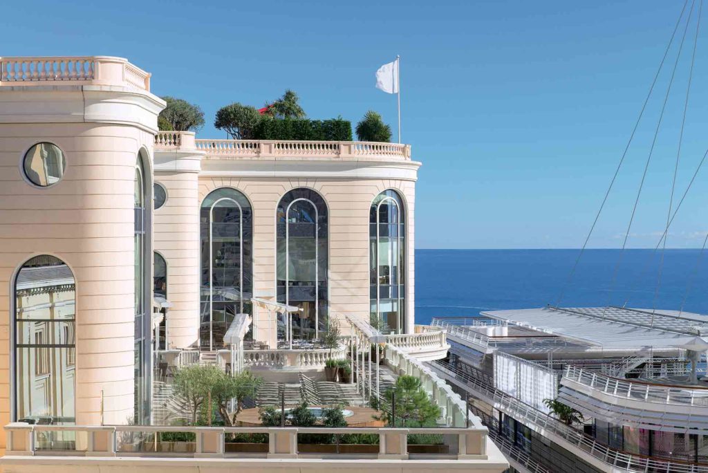 The Thermes Marins in Monaco overlooking the Mediterranean