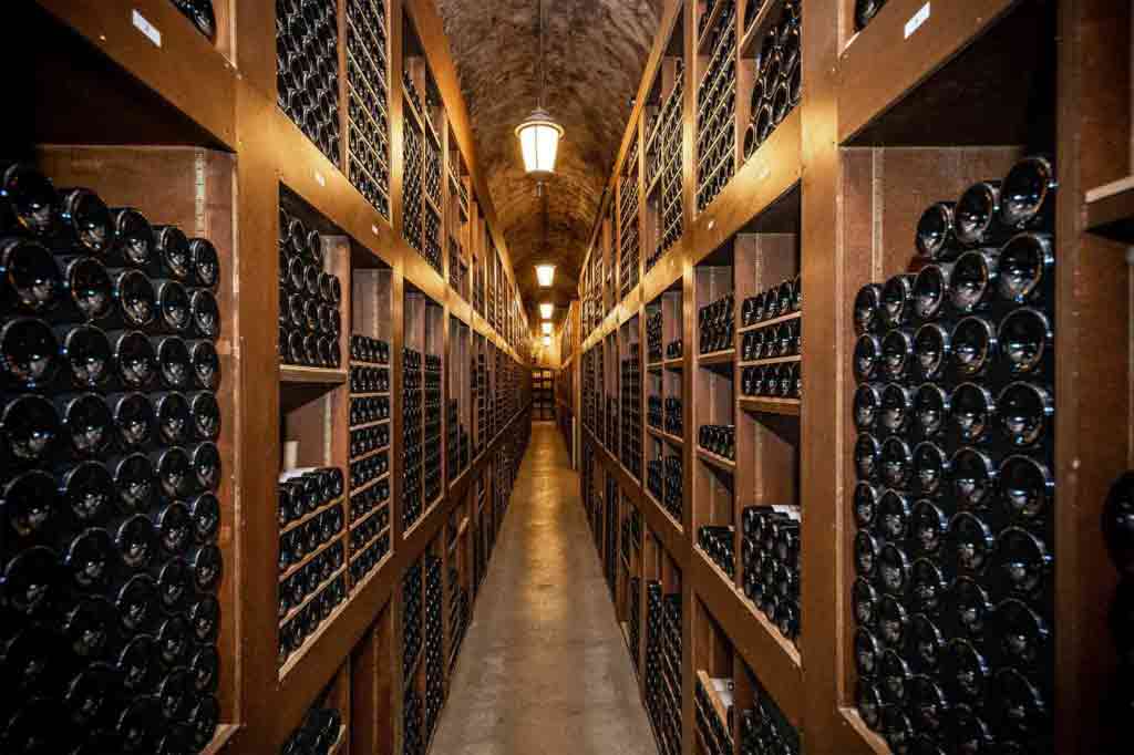 View of a wine cellar in Monaco