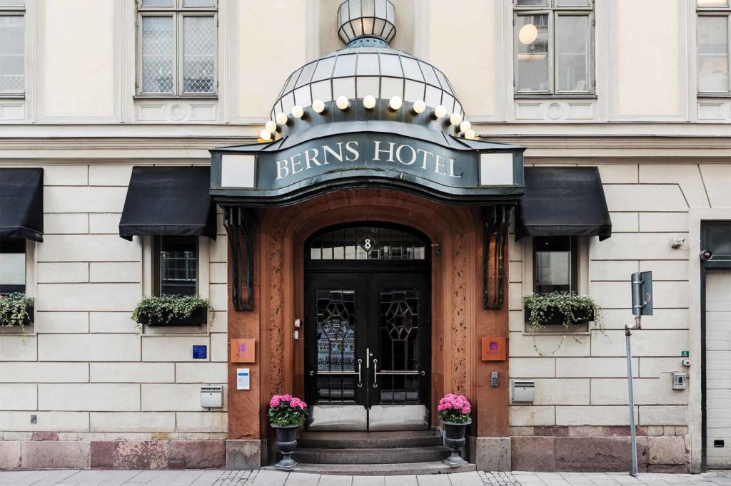 The entrance to Berns, Stockholm, Sweden