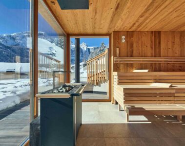 Sauna at Hotel Sassongher in Alta Badia, Italy