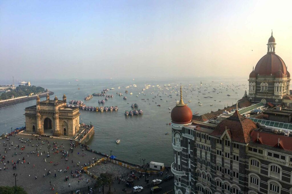 Exterior view Taj Mahal Palace Mumbai India