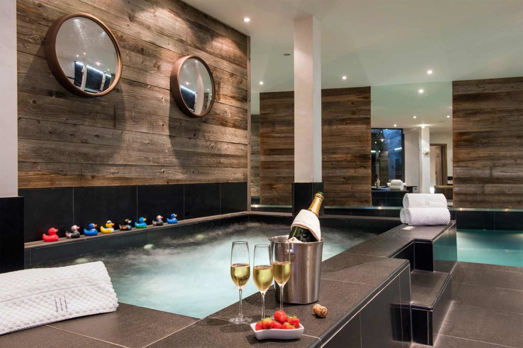 Indoor whirlpool at Virgin Limited Edition, The Lodge, Verbier, Switzerland