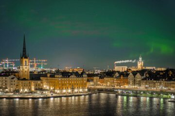 View over Stockholm, Sweden, at night