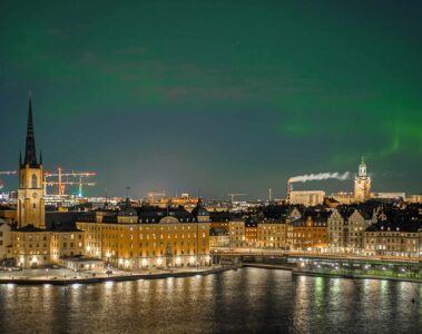 View over Stockholm, Sweden, at night