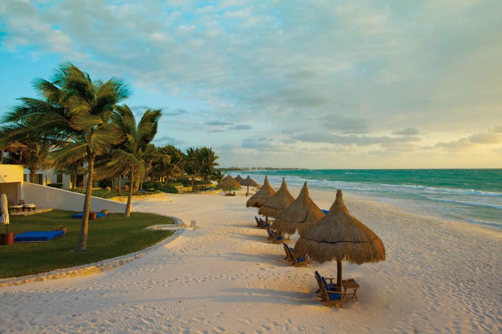 Pristine beach at Belmond Maroma, Mexico