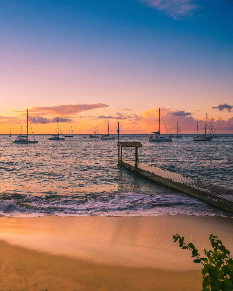 Sunset at Bequia Beach Hotel, Belmont, Bequia, Saint Vincent and the Grenadines