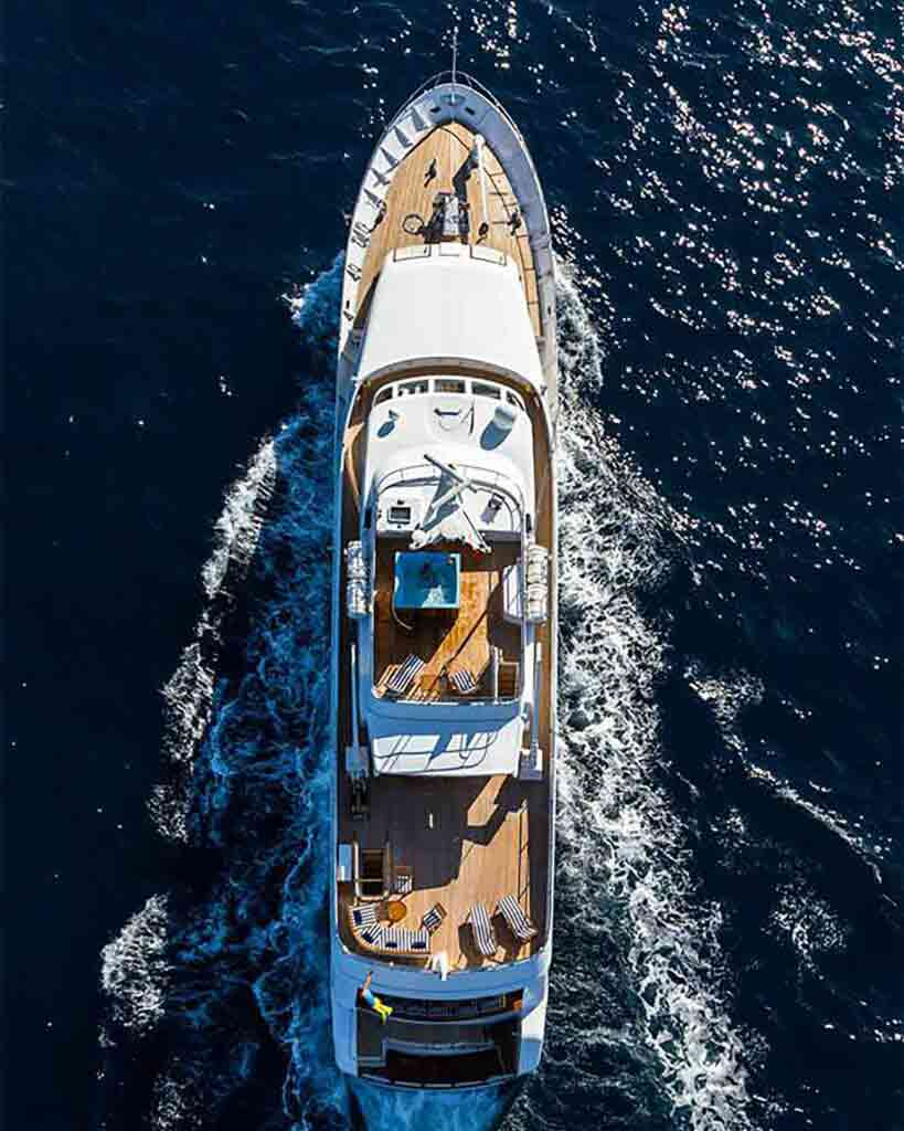 Aerial view of yacht part of Bequia Beach Hotel, Belmont, Bequia, Saint Vincent and the Grenadines