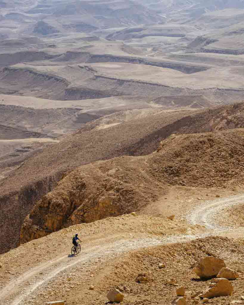 Biking in the Negev desert outside Six Senses Shararut, Six Senses Hotels, Resorts and Spas