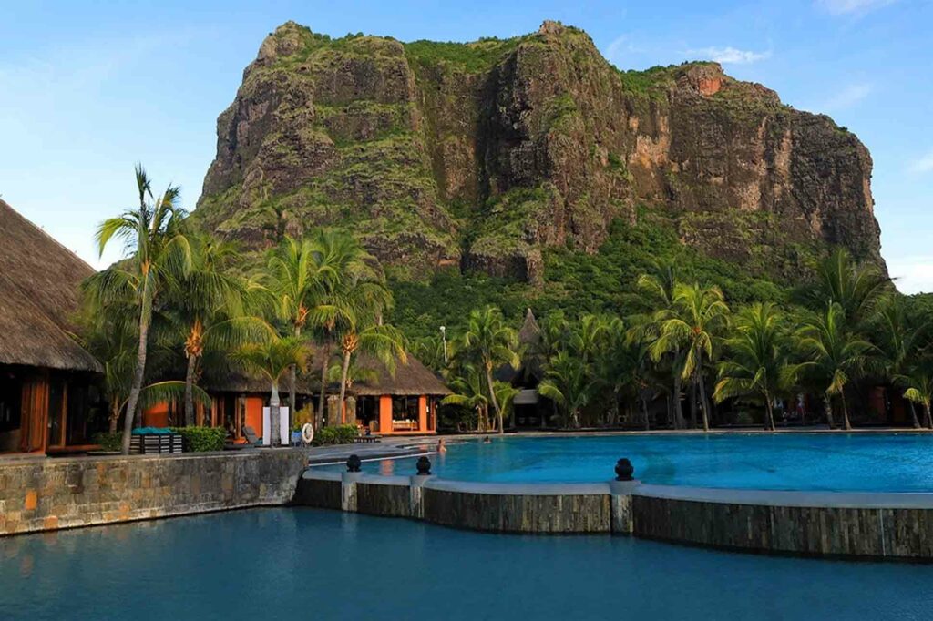 Dinarobin Beachcomber Resort & Spa, Mauritius view of mountain