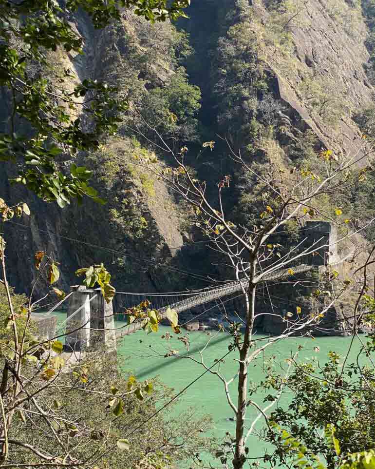 Bridge in Rishikesh, India