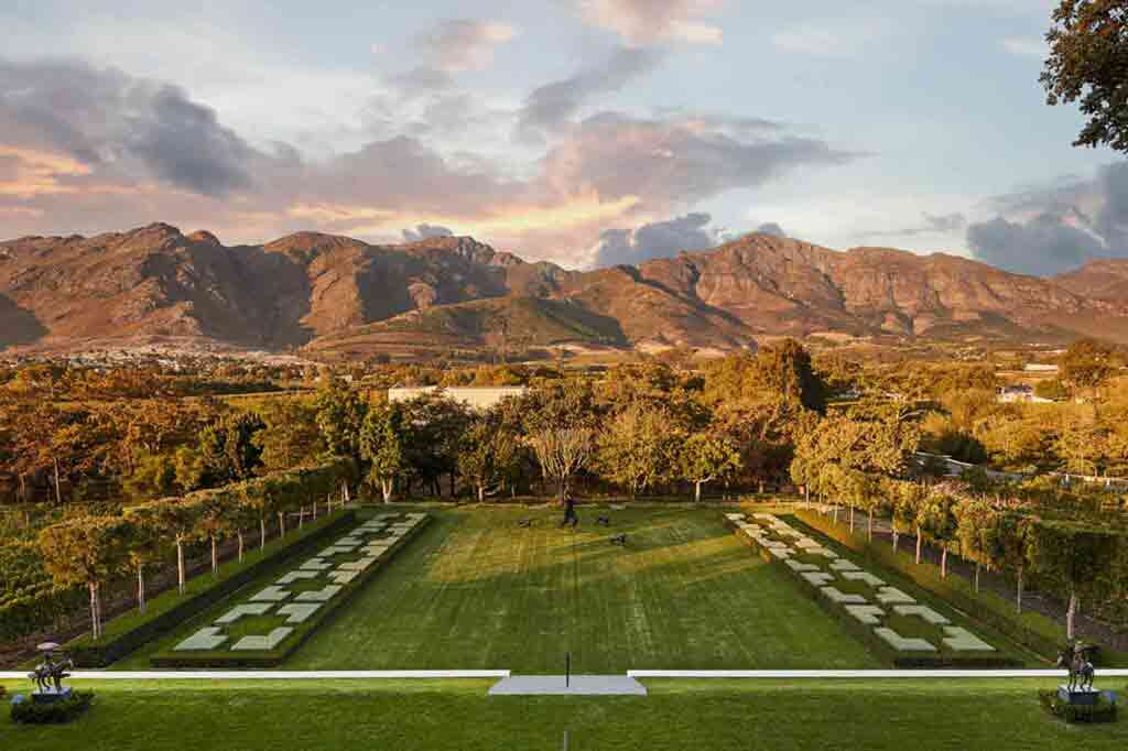 View from Leeu Estates, Franschhoek, South Africa