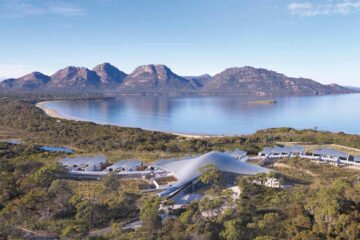 Saffire Freycinet birds eye view