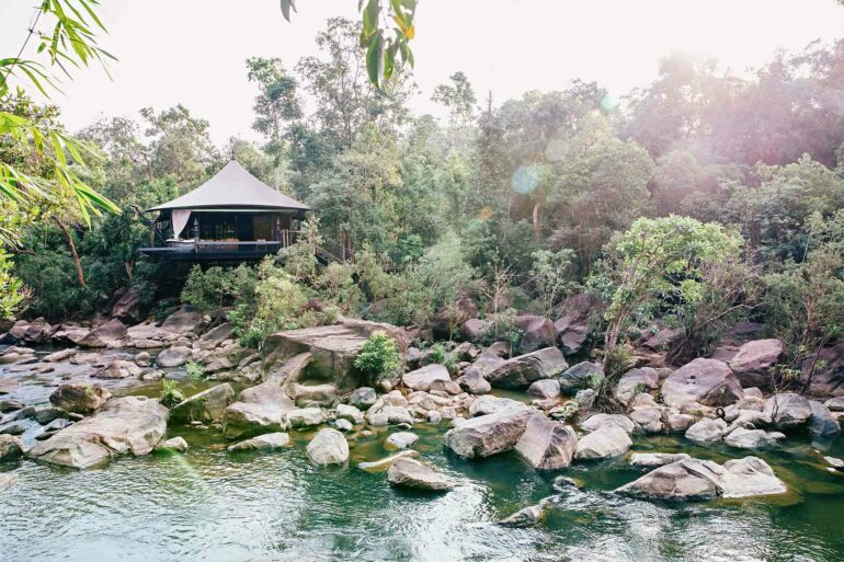 Riverside lodge at Shinta Mani Wild, Cambodia